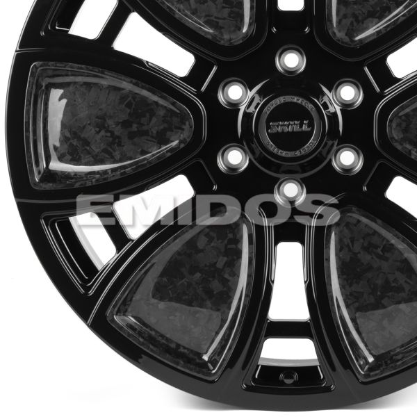 КОВАНЫЕ ДИСКИ H240703K SKILL SV808-SV481 22 J9 ET50 6X139.7 95.1 ЧЁРНЫЙ ГЛЯНЦЕВЫЙ + КАРБОН SFC06