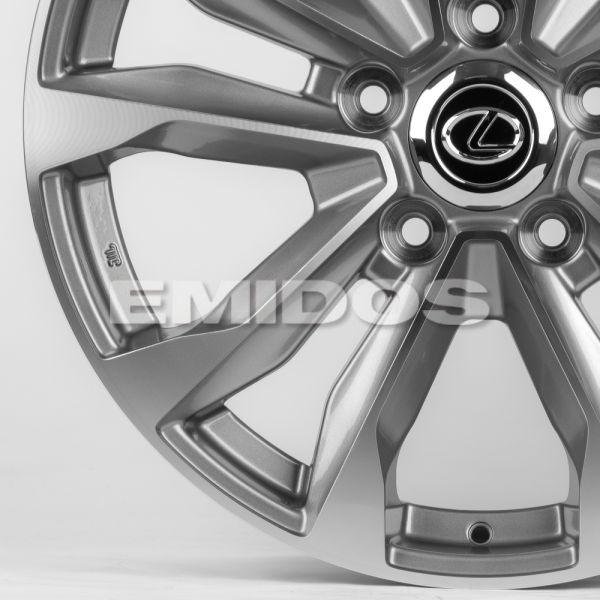 ЛИТЫЕ ДИСКИ 80036 TOYOTA/LEXUS 1151X-CT388 21 J8.5 ET54 5X150 110.1 ГРАФИТ + ПОЛИРОВАННЫЕ СПИЦЫ