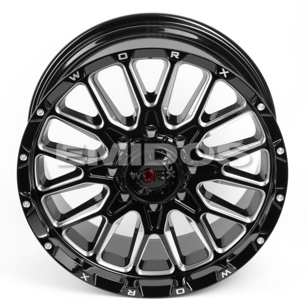 ЛИТЫЕ ДИСКИ 80332 WORX 818 20 J9 ET0 5X127/5X139.7 78.1 ЧЁРНЫЙ + ПОЛИРОВАННЫЕ СПИЦЫ