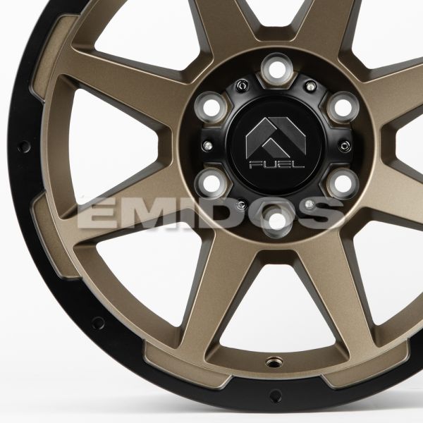 ЛИТЫЕ ДИСКИ 80219 FUEL 82093-DS185 17 J9 ET15 6X139.7 106.1 БРОНЗА + ЧЁРНЫЙ ОБОД
