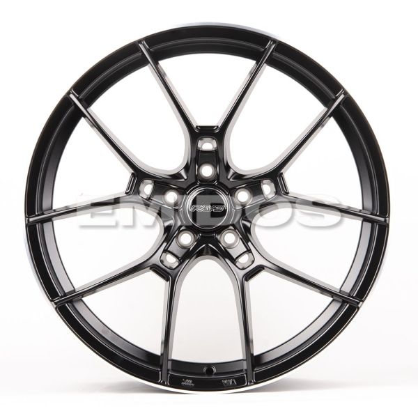 ЛИТЫЕ ДИСКИ 81341 RAYS DQ020-SB406 19 J8.5 ET35 5X114.3 73.1 ЧЁРНЫЙ МАТОВЫЙ + ПОЛИРОВАННЫЙ ОБОД