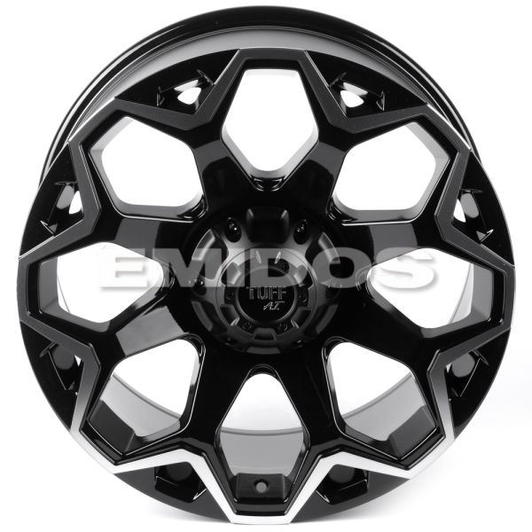 ЛИТЫЕ ДИСКИ 81411 TUFF 82743-FG466 20 J9 ET15 6X139.7 106.1 ЧЁРНЫЙ ГЛЯНЦЕВЫЙ + ПОЛИРОВАННЫЕ СПИЦЫ +