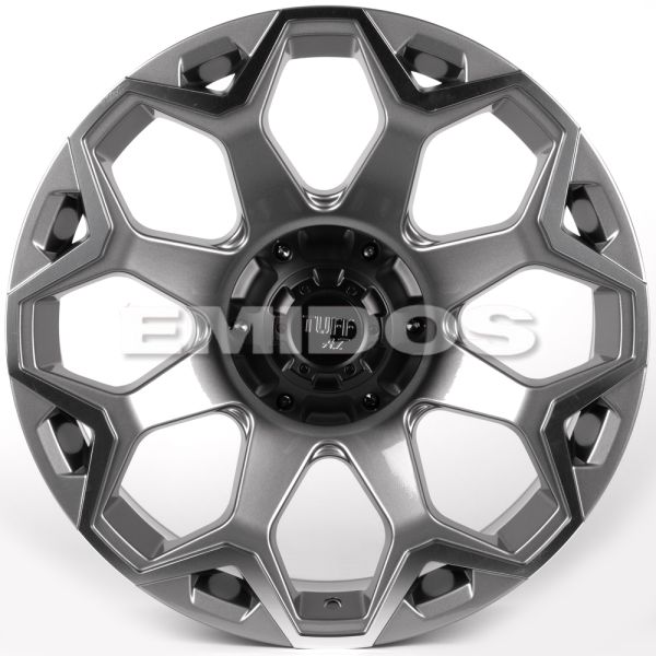 ЛИТЫЕ ДИСКИ 81412 TUFF 82743-FG466 20 J9 ET15 6X139.7 106.1 ГРАФИТ + ПОЛИРОВАННЫЕ СПИЦЫ