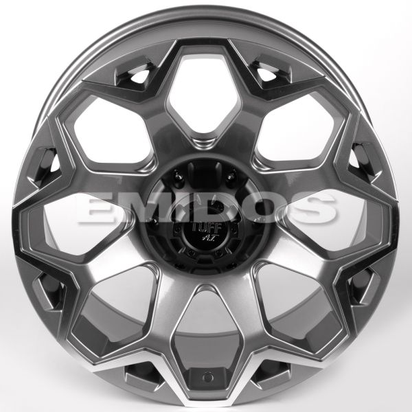 ЛИТЫЕ ДИСКИ 81412 TUFF 82743-FG466 20 J9 ET15 6X139.7 106.1 ГРАФИТ + ПОЛИРОВАННЫЕ СПИЦЫ