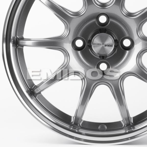 ЛИТЫЕ ДИСКИ 81430 WORK 12243-FG412 15 J6.5 ET35 4X100 73.1 ГРАФИТ ГЛЯНЦЕВЫЙ + ПОЛИРОВАННЫЙ ОБОД