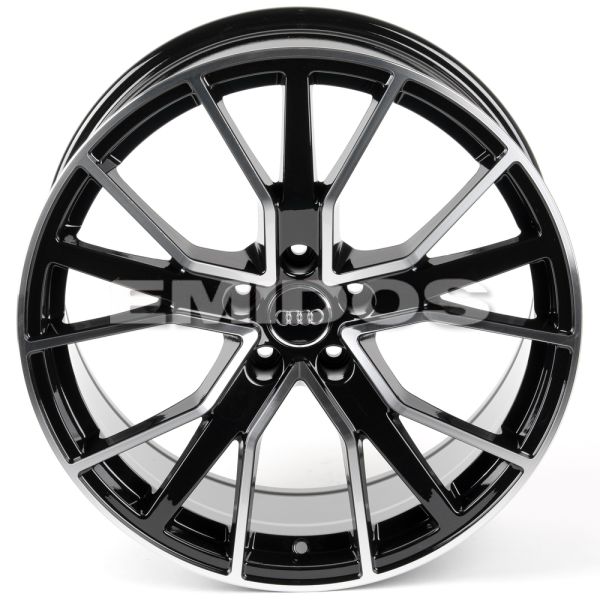 ЛИТЫЕ ДИСКИ 81733 AUDI FC3139-DS361 20 J9 ET30 5X112 66,45 ЧЁРНЫЙ + ПОЛИРОВАННЫЕ СПИЦЫ