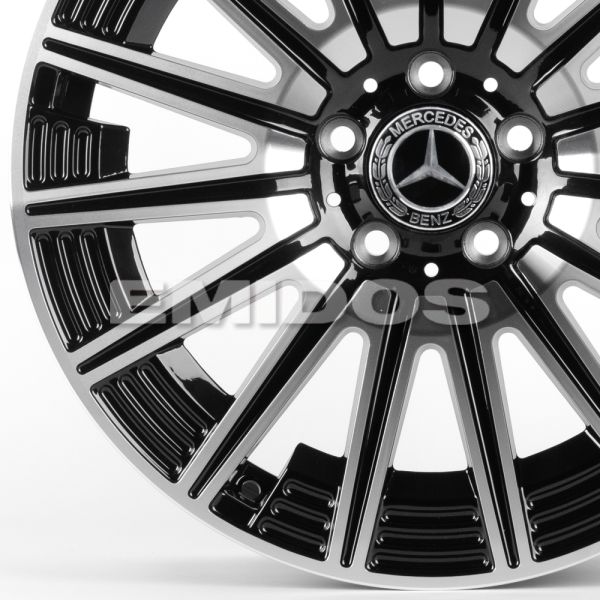 ЛИТЫЕ ДИСКИ 81752 MERCEDES-BENZ FC3176-DS329 18 J8 ET36 5X112 66.56 ЧЁРНЫЙ + ПОЛИРОВАННЫЕ СПИЦЫ