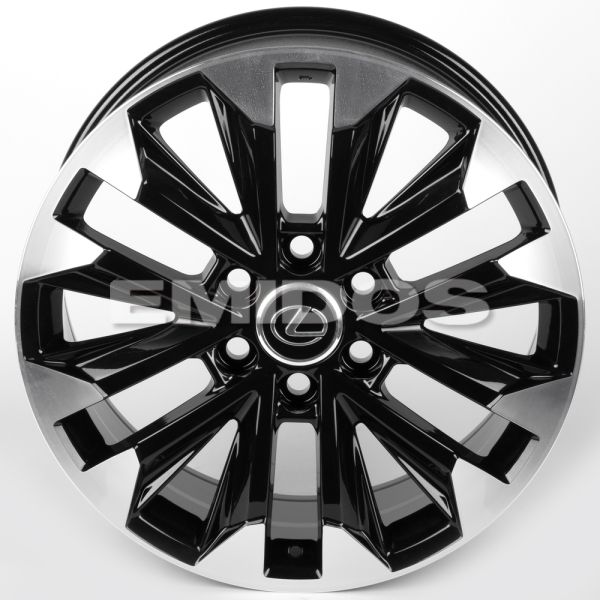 ЛИТЫЕ ДИСКИ 81864 LEXUS IVF-3123-SF099 20 J8 ET55 6X139.7 95.1 ЧЁРНЫЙ ГЛЯНЦЕВЫЙ + ПОЛИРОВАННЫЕ СПИЦЫ