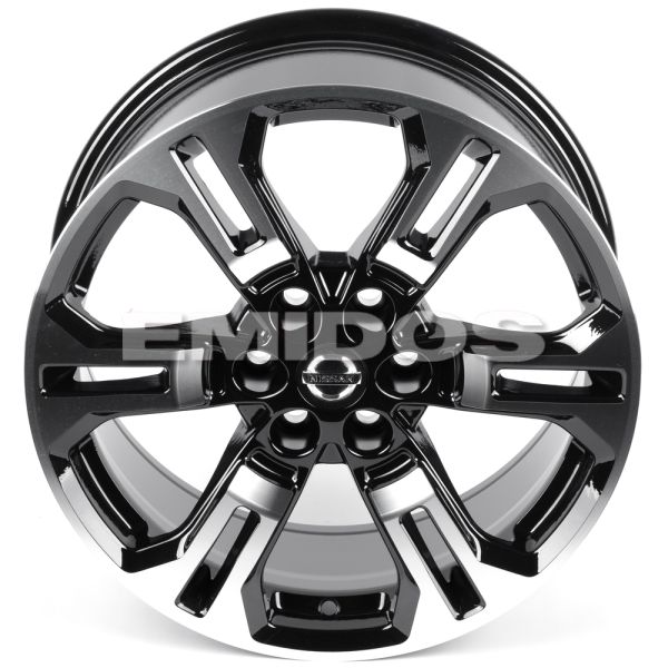 ЛИТЫЕ ДИСКИ 82181 NISSAN F7604-CT479 17 J8 ET30 6X114.3 66.1 ЧЁРНЫЙ ГЛЯНЦЕВЫЙ + ПОЛИРОВАННЫЕ СПИЦЫ