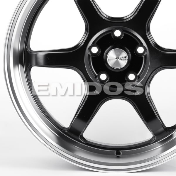 ЛИТЫЕ ДИСКИ 82253 ADVAN FC006-SM185 19 J8.5 ET35 5X114.3 73.1 ЧЁРНЫЙ МАТОВЫЙ + ПОЛИРОВАННЫЙ ОБОД