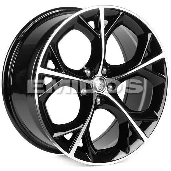 Комплект дисков 28638/19/63.4/Черный + Полированные Спицы