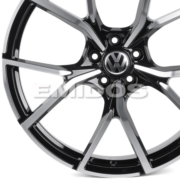 Комплект дисков 29790/21/66.6/Чёрный Глянцевый + Полированные Спицы