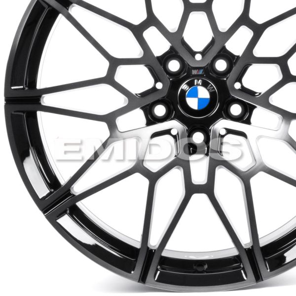 Комплект дисков 29778/19/66.6/Чёрный Глянцевый + Полированные Спицы + Темный Лак