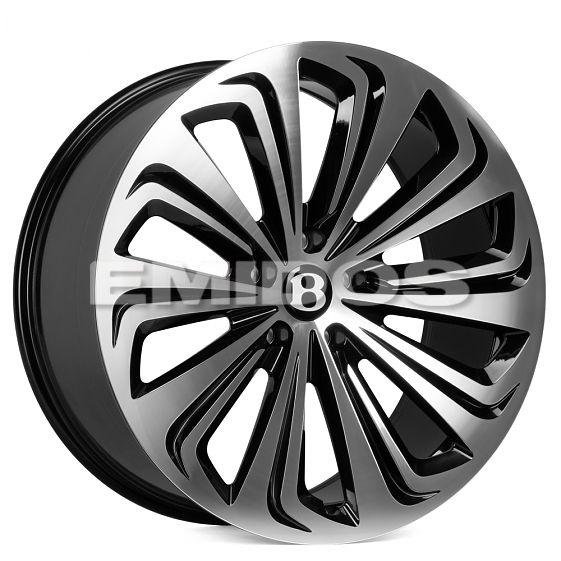 Комплект дисков 29784/22/71.5/Чёрный Глянцевый + Полированные Спицы