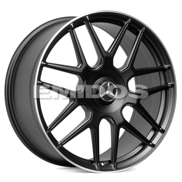 Комплект дисков 28612/21/66.5/Чёрный Матовый + Полированный Обод