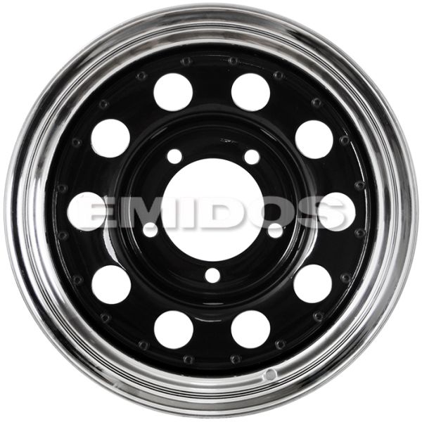 Комплект дисков 27029/15/108.5/Black Inner + Chrome Outer Rim