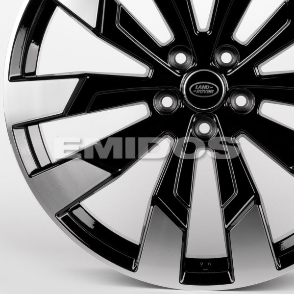 Комплект дисков 28765/22/72.56/Чёрный Глянцевый + Полированные Спицы