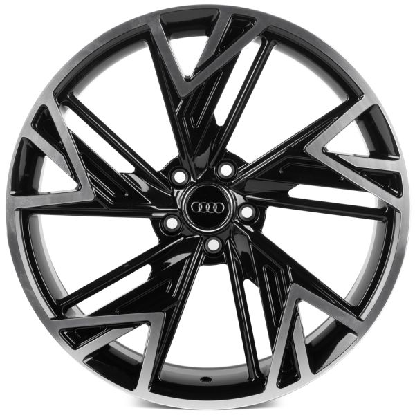 Комплект дисков 28596/20/66.45/Черный + Полированные Спицы