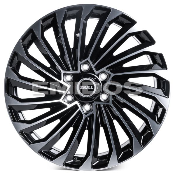 Комплект дисков 34885/22/106.1/Чёрный Глянцевый + Полированные Спицы