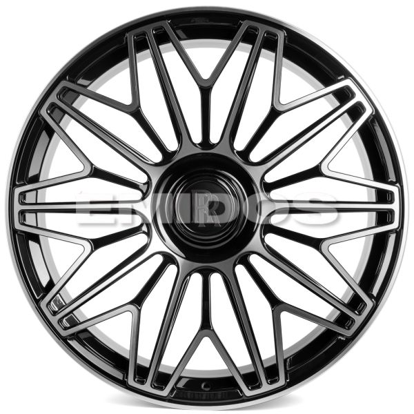 КОВАНЫЕ ДИСКИ 71435 SKILL RR134 24 J10 ET25 5X112 66.6 ЧЁРНЫЙ + ПОЛИРОВАННЫЕ СПИЦЫ