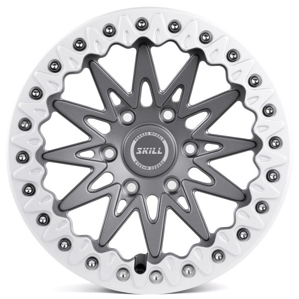 КОВАНЫЕ ДИСКИ H231125A SKILL SB013-SB387 17 J9 ET25 6X139.7 106.1 ГРАФИТ МАТОВЫЙ + СЕРЕБРЯННЫЙ ОБОД