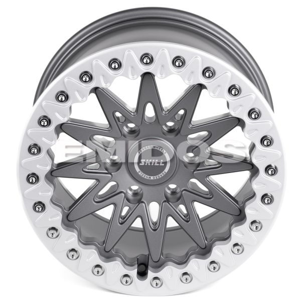 КОВАНЫЕ ДИСКИ H231125A SKILL SB013-SB387 17 J9 ET25 6X139.7 106.1 ГРАФИТ МАТОВЫЙ + СЕРЕБРЯННЫЙ ОБОД