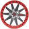 КОВАНЫЕ ДИСКИ H250917K SKILL SB111-SL178 17 J9 ET12 5X127 71.6 ЗЕРКАЛЬНАЯ ПОЛИРОВКА + КРАСНЫЙ БЕДЛОК