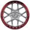 КОВАНЫЕ ДИСКИ H251001X SKILL SB821-SB519 17 J8.5 ET20 6X135 87.1 ЗЕРКАЛЬНАЯ ПОЛИРОВКА + КРАСНЫЙ БЕДЛ