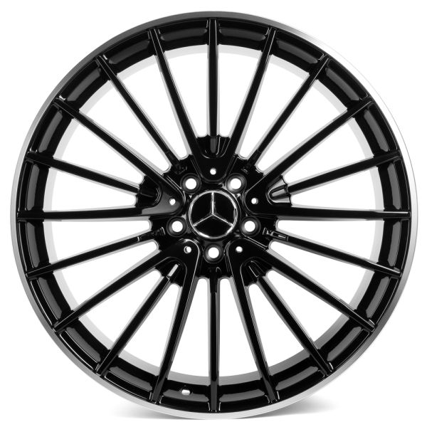 КОВАНЫЕ ДИСКИ H240605C SKILL SL148-SL221 20 J9 ET20 5X130 84.1 ЧЁРНЫЙ ГЛЯНЦЕВЫЙ + ПОЛИРОВАННЫЙ ОБОД