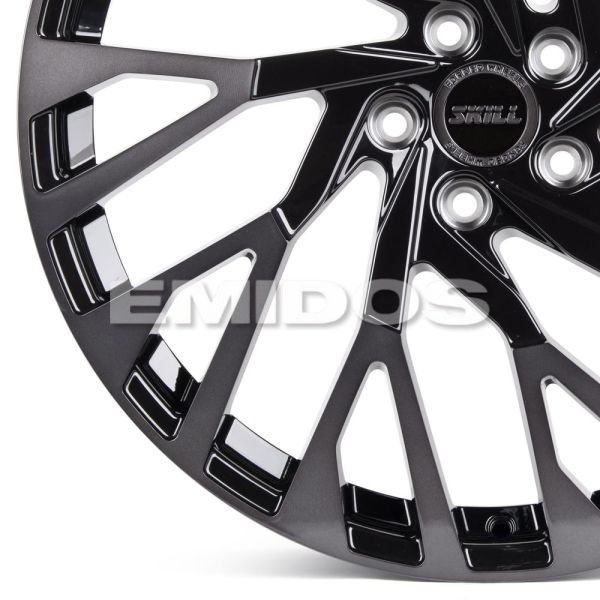 КОВАНЫЕ ДИСКИ H231030A SKILL SL227-DS226 21 J9 ET45 5X114.3 67.1 ЧЁРНЫЙ ГЛЯНЦЕВЫЙ + ПОЛИРОВАННЫЕ СПИ