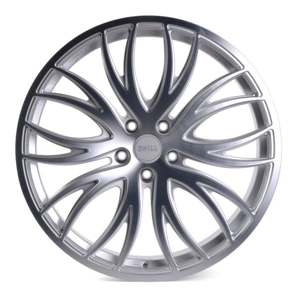 КОВАНЫЕ ДИСКИ H230928B SKILL SL268-SL085 21 J8.5 ET30 5X120 66.1 СЕРЕБРО + ПОЛИРОВАННЫЕ СПИЦЫ