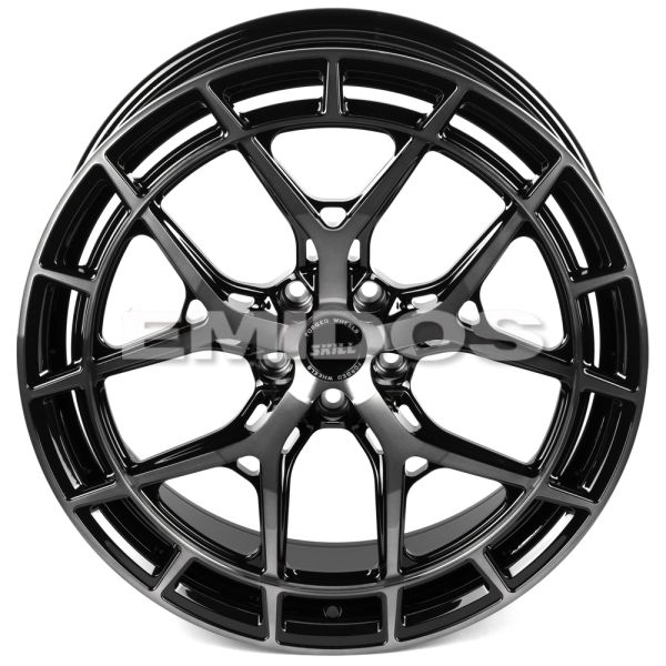 КОВАНЫЕ ДИСКИ H241202I SKILL SL399-SB364 22 J9.5 ET35 5X120 72.6 ЧЁРНЫЙ ГЛЯНЦЕВЫЙ + ПОЛИРОВАННЫЕ СПИ