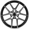 КОВАНЫЕ ДИСКИ H241228C SKILL SL465-CS414 21 J10 ET33 5X130 84.1 ЧЁРНЫЙ МАТОВЫЙ + ПОЛИРОВАННЫЕ СПИЦЫ