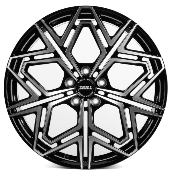 КОВАНЫЕ ДИСКИ H231030C SKILL SL501-CT380 20 J9.5 ET45 5X114.3 64.1 ЧЁРНЫЙ ГЛЯНЦЕВЫЙ + ПОЛИРОВАННЫЕ С