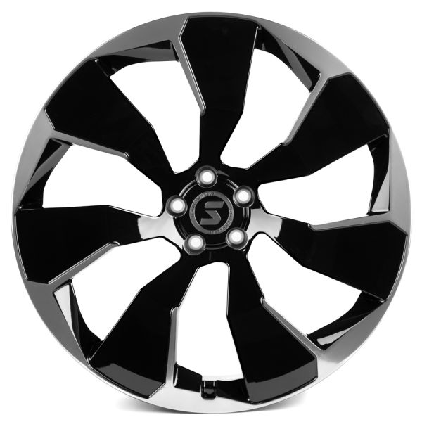 КОВАНЫЕ ДИСКИ H231028Z SKILL SL520-SL096 22 J9.5 ET35 5X108 63.3 ЧЁРНЫЙ ГЛЯНЦЕВЫЙ + ПОЛИРОВАННЫЙ ОБО