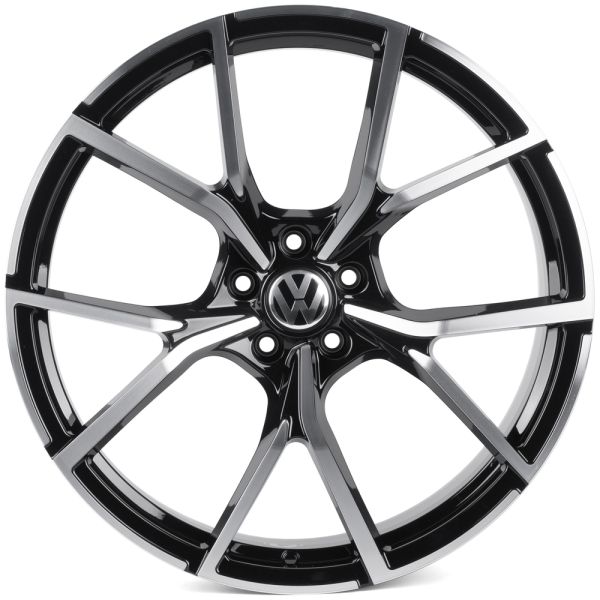 КОВАНЫЕ ДИСКИ H250925U SKILL SL665-CS428 21 J9.5 ET31 5X112 66.6 ЧЁРНЫЙ ГЛЯНЦЕВЫЙ + ПОЛИРОВАННЫЕ СПИ