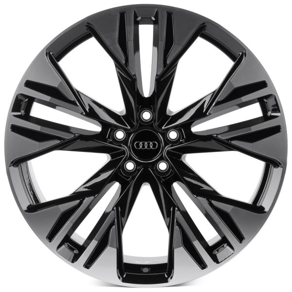 КОВАНЫЕ ДИСКИ H241231Y SKILL SL686-SL221 20 J9 ET20 5X112 66.5 ЧЁРНЫЙ ГЛЯНЦЕВЫЙ + ПОЛИРОВАННЫЕ СПИЦЫ