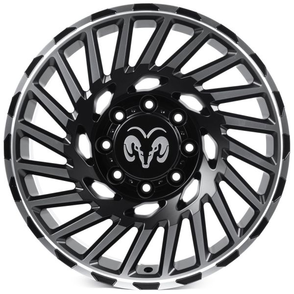 КОВАНЫЕ ДИСКИ H250919H SKILL SV093-CS412 20 J9 ET29 8X165.1 121.3 ЧЁРНЫЙ МАТОВЫЙ + ПОЛИРОВАННЫЕ СПИЦ