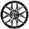 КОВАНЫЕ ДИСКИ 230928C SKILL SV110-SV325 22 J9 ET45 6X139.7 95.1 ЧЁРНЫЙ ГЛЯНЦЕВЫЙ + ПОЛИРОВАННЫЕ СПИЦ