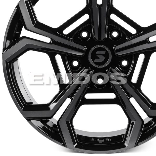 КОВАНЫЕ ДИСКИ H250924Y SKILL SV111-SL221 20 J9 ET45 5X150 110.1 ЧЁРНЫЙ ГЛЯНЦЕВЫЙ + ПОЛИРОВАННЫЕ СПИЦ