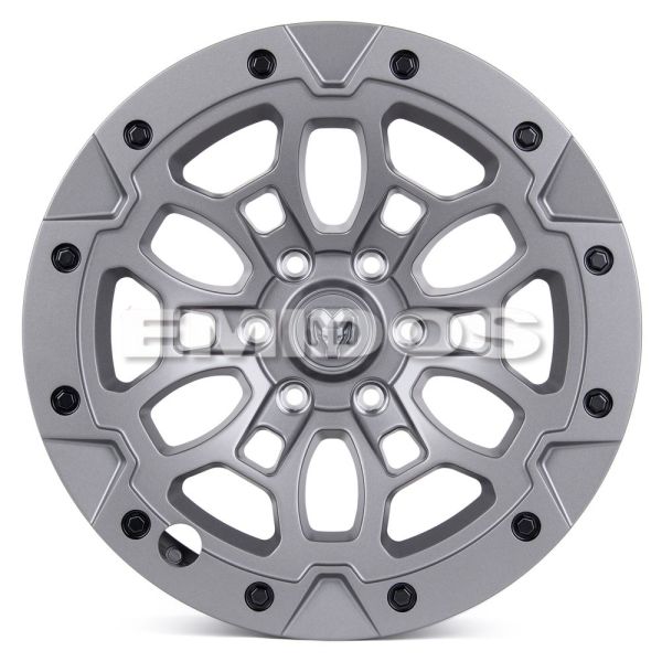 КОВАНЫЕ ДИСКИ H251007B SKILL SV145-SV451 20 J9 ET19 6X139.7 77.8 ГРАФИТ МАТОВЫЙ + ЧЁРНЫЕ ДЕКОРАТИВНЫ