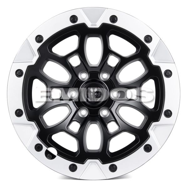 КОВАНЫЕ ДИСКИ H241205J SKILL SV145-SL191 18 J9 ET-12 6X139.7 77.8 ЧЁРНЫЙ МАТОВЫЙ + СЕРЕБРЯНЫЙ ОБОД +