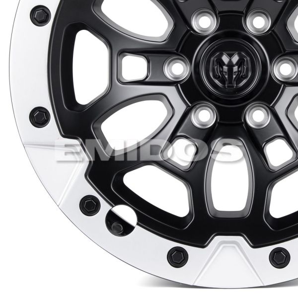 КОВАНЫЕ ДИСКИ H241205J SKILL SV145-SL191 18 J9 ET-12 6X139.7 77.8 ЧЁРНЫЙ МАТОВЫЙ + СЕРЕБРЯНЫЙ ОБОД +
