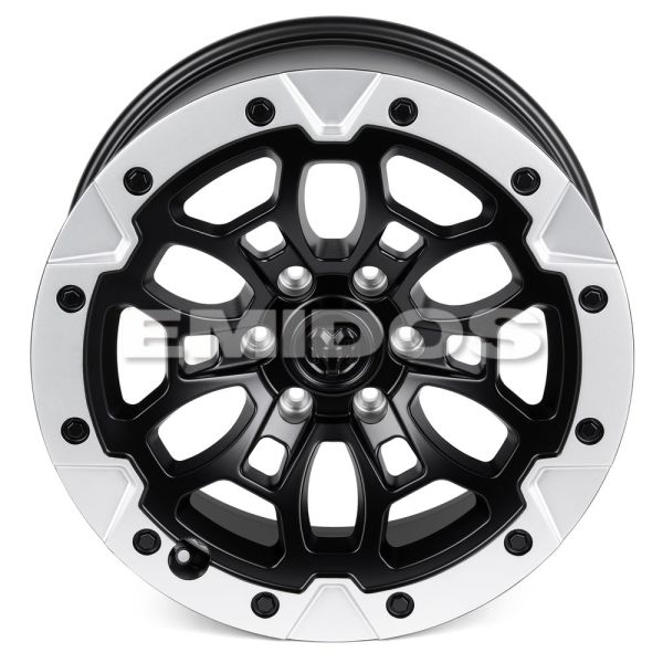 КОВАНЫЕ ДИСКИ H241205J SKILL SV145-SL191 18 J9 ET-12 6X139.7 77.8 ЧЁРНЫЙ МАТОВЫЙ + СЕРЕБРЯНЫЙ ОБОД +