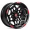 КОВАНЫЕ ДИСКИ H240307V SKILL SV171-SV308 20 J10 ET-10 5X127 71.5 ЧЁРНЫЙ МАТОВЫЙ + КРАСНЫЙ ОБОД