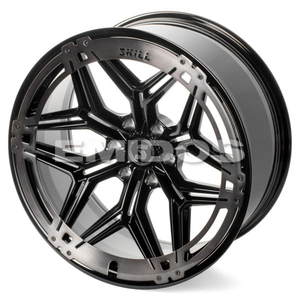 КОВАНЫЕ ДИСКИ H250611E SKILL SV185-SV365 22 J10 ET-10 6X139.7 77.8 ЧЁРНЫЙ ГЛЯНЦЕВЫЙ + ОБОД SH51