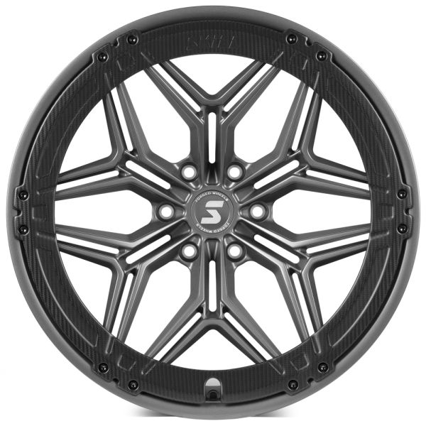 КОВАНЫЕ ДИСКИ H240607K SKILL SV185-SB595 22 J10 ET-10 6X139.7 77.8 ГРАФИТ МАТОВЫЙ + КАРБОН SFC11