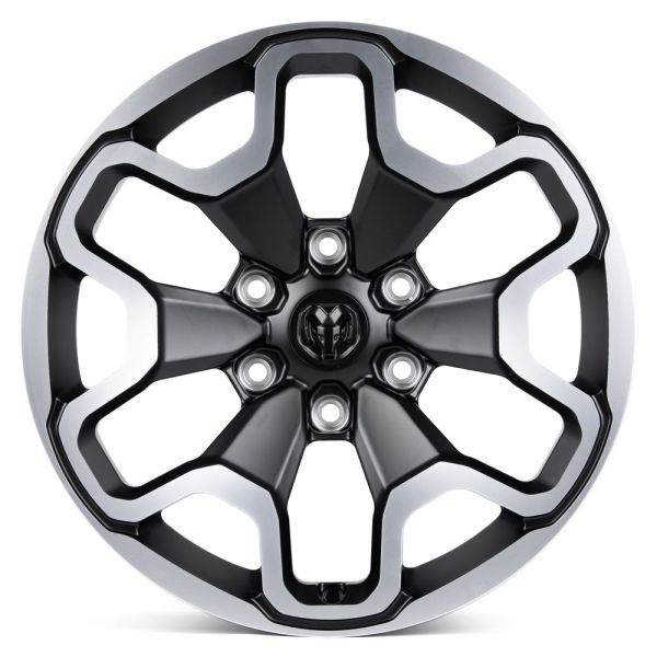 КОВАНЫЕ ДИСКИ H241202S SKILL SV212-SK303 18 J9 ET19 6X139.7 77.8 ЧЁРНЫЙ МАТОВЫЙ + ПОЛИРОВАННЫЕ СПИЦЫ