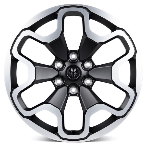 КОВАНЫЕ ДИСКИ H250924B SKILL SV212-SK333 20 J9 ET19 6X139.7 77.8 ЧЁРНЫЙ МАТОВЫЙ + ПОЛИРОВАННЫЕ СПИЦЫ