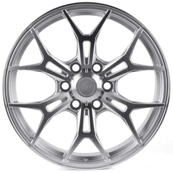 КОВАНЫЕ ДИСКИ H241229G SKILL SV248-SB563 20 J9 ET50 6X139.7 95.1 СЕРЕБРО МАТОВОЕ + ПОЛИРОВАННЫЕ СПИЦ